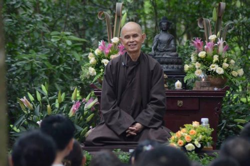 Thich Nhat Hanh smiling.