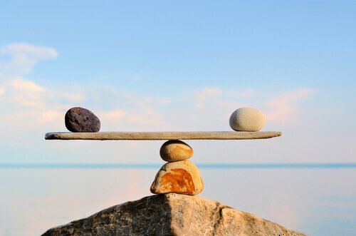 A rock balance.