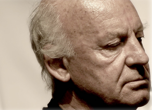 A close-up profile photo of Eduardo Galeano.