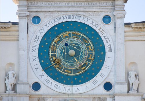 The astronomical clock in Padua.