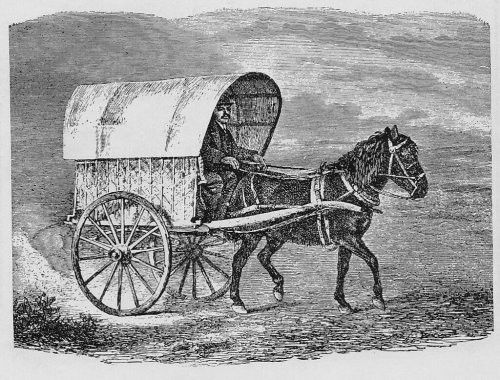 A covered wagon.
