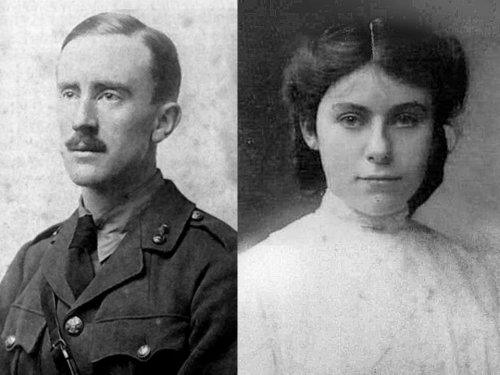 Author J.R.R. Tolkien and his wife Edith.