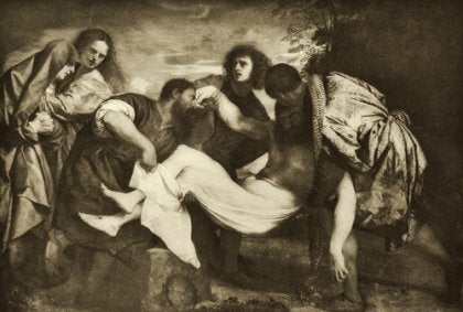 Tiziano's painting of the Apostles and Jesus Christ.