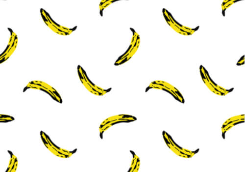 A picture showing a part of Andy Warhol's famous banana painting.