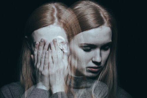 A woman experiencing delirium.