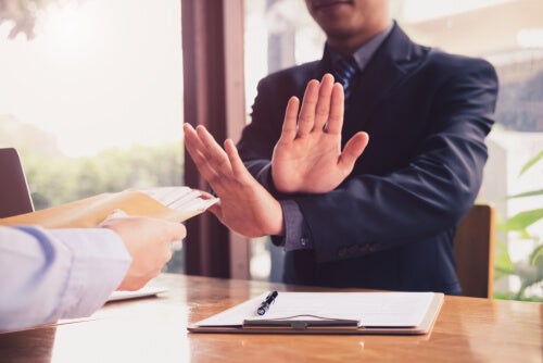 A man practicing conscientious objection.