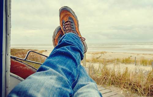 A man doing nothing.