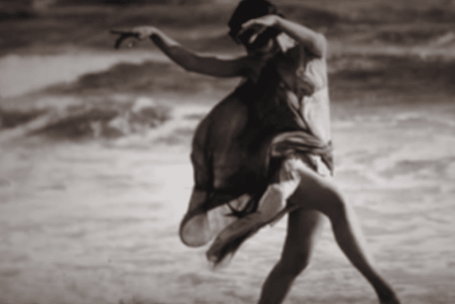 Isadora Duncan dancing.