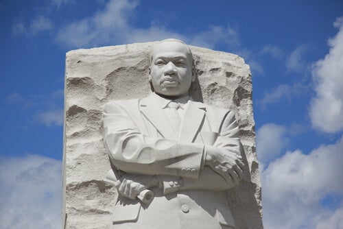 A bust of Martin Luther King Jr.