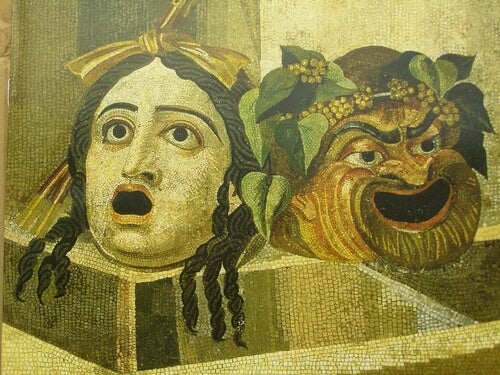 Some Greek theatrical masks.