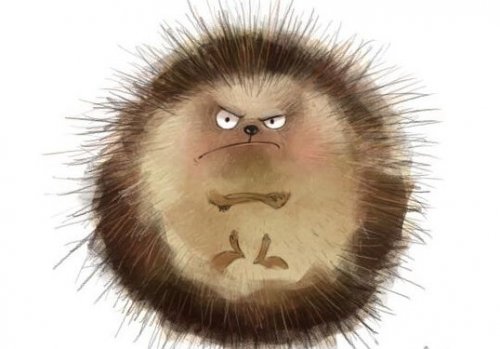 An angry hedgehog following the three-hour rule.