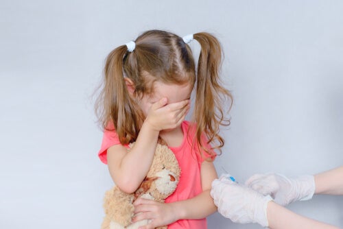 A child afraid of injections.