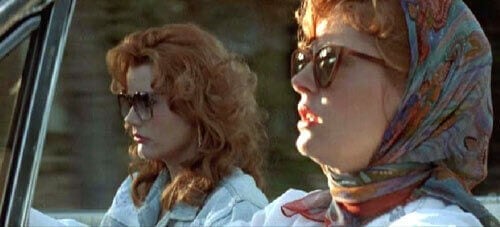 Thelma and Louise driving.