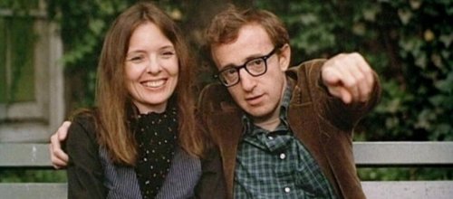 Annie Hall hugging a man.