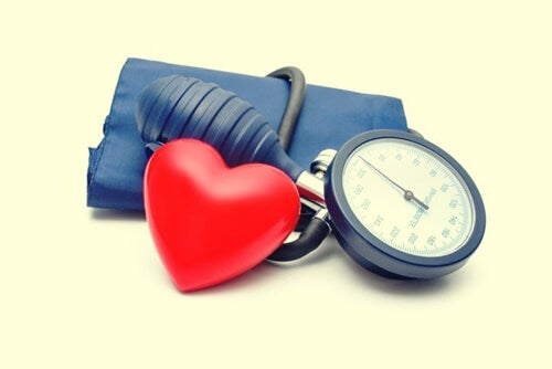 A blood pressure cuff.