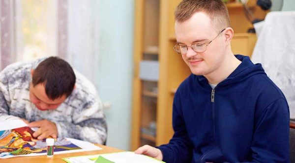 Two boys with Down syndrome.