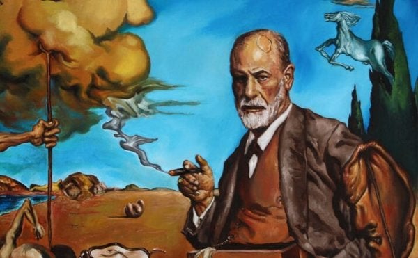 A painting of Sigmund Freud.