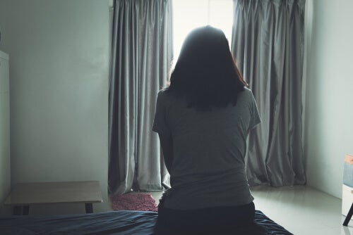 A woman thinking about a choice.