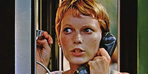 Rosemary talking on the phone.