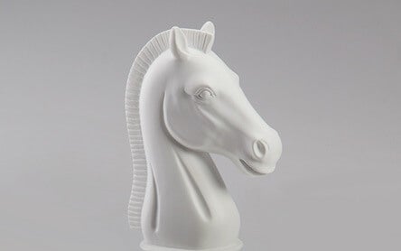 A white horse that symbolizes a white knight, typical of the fixer mentality.