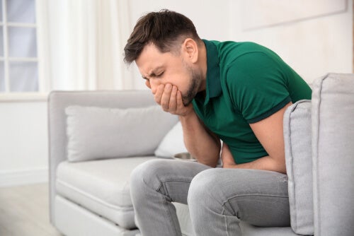 A nauseated man.