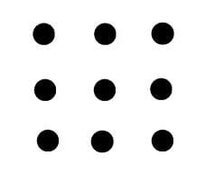 The nine-point problem.
