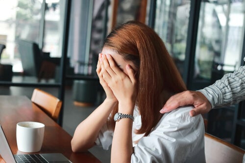 A woman with anxiety who could be helped by systematic desensitization.
