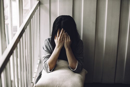 A depressed woman.