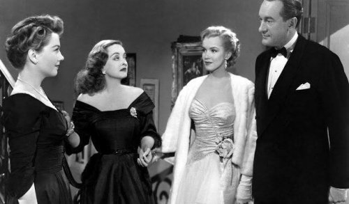 A scene of a movie with Bette Davis.