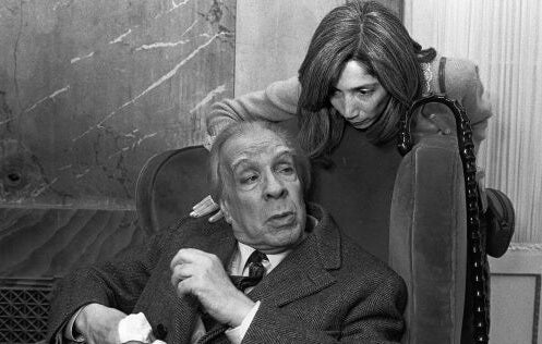 Borges en zijn vrouw.