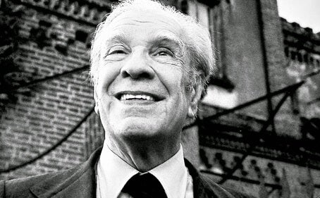 Jorge Luis Borges smiling.