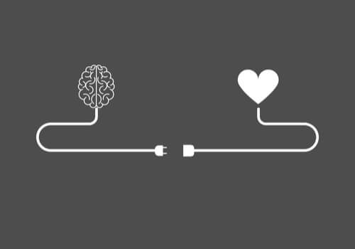 The brain and heart connected.