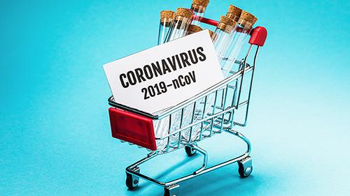 A cart with coronavirus antidote.