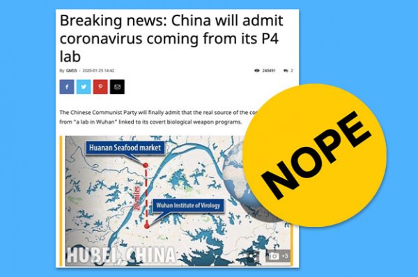 Fake news about coronavirus.