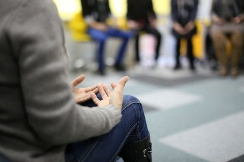An alexithymic person in group therapy.