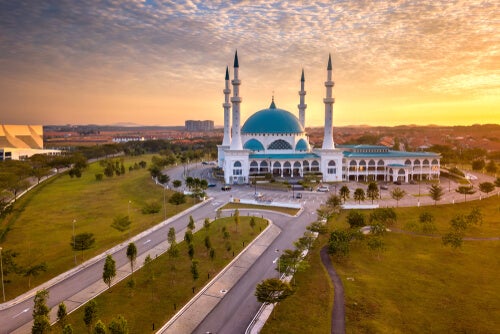 A Middle Eastern palace.
