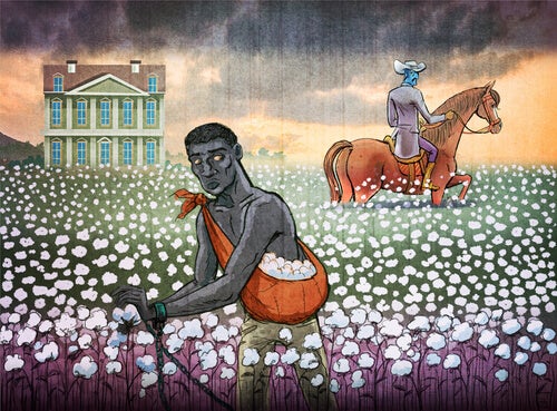 A cotton picker.