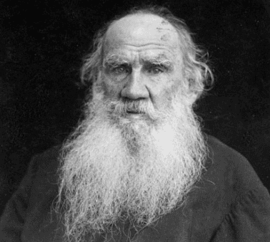 A photograph of Leo Tolstoy.