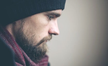 A seemingly upset man.