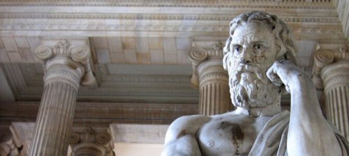 A statue of Xenophon of Athens.