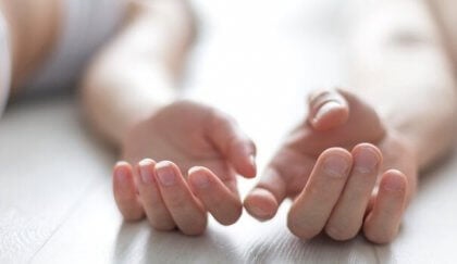 Two people about to touch.