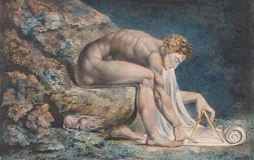 A painting of Newton.