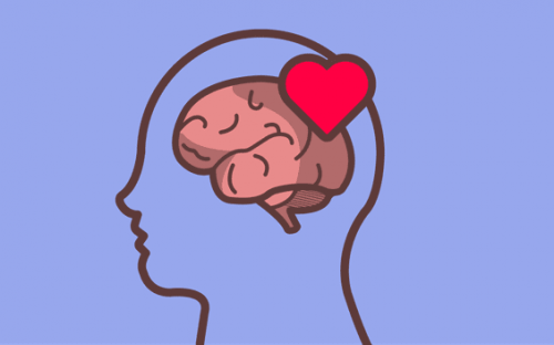 An illustration of the connection between heart and brain.