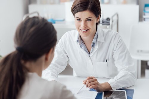 A doctor and a patient.