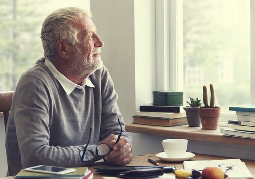 An elderly man.