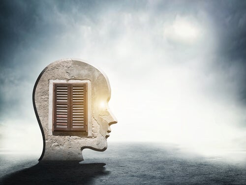 A window inside a head.
