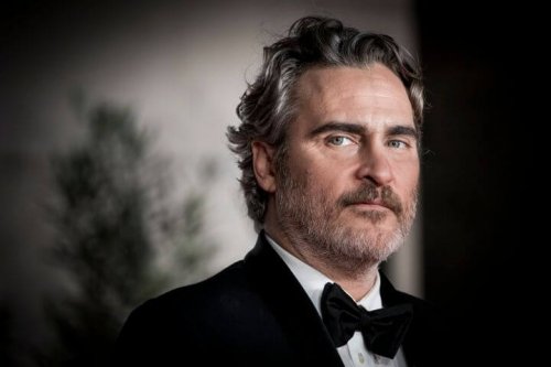 A photo of Joaquin Phoenix after the Oscars.