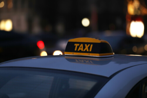 A taxi.