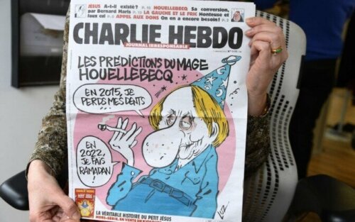A front cover of the Charlie Hebdo magazine.