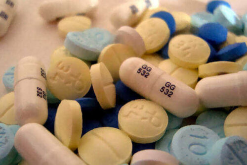 A bunch of pills.